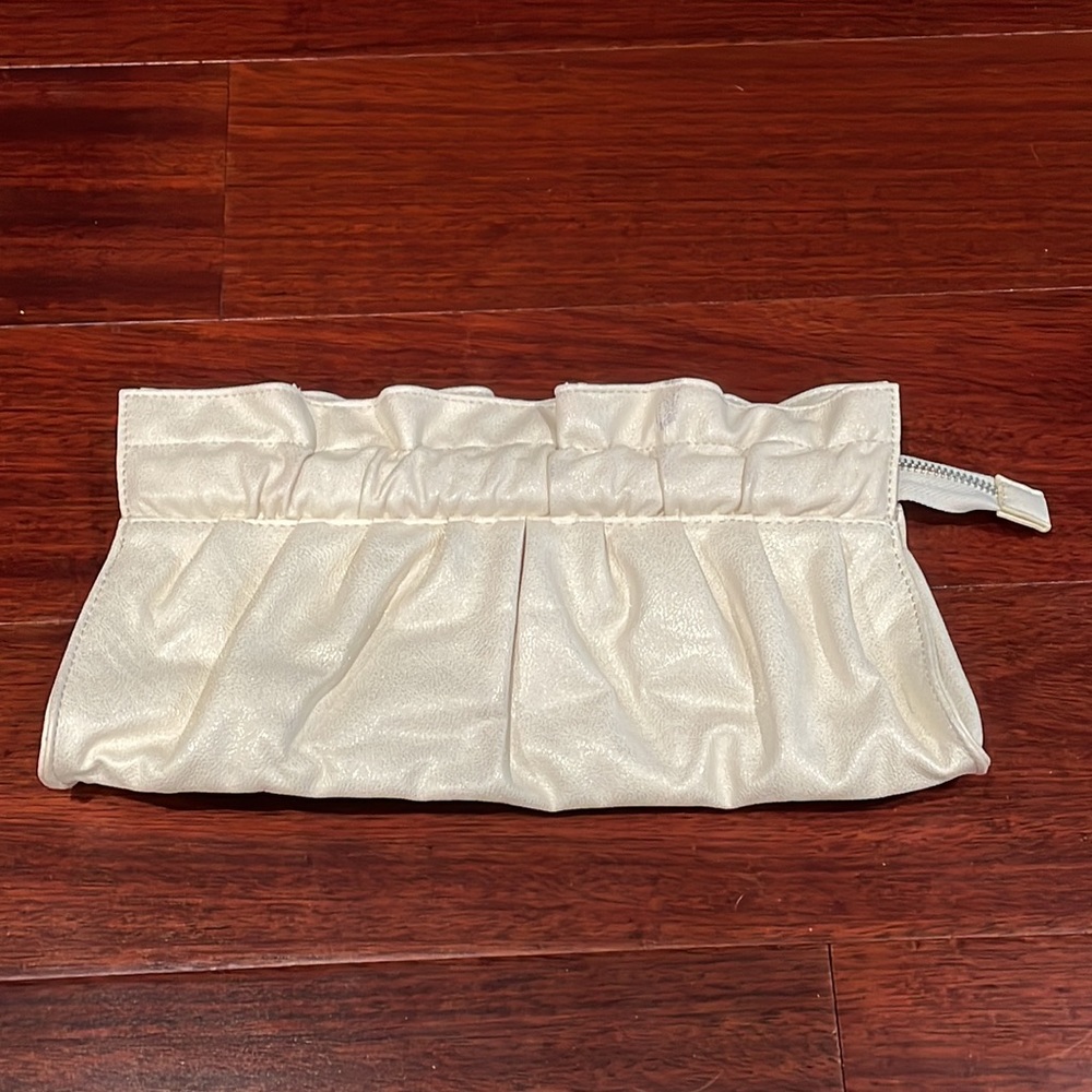 Express White Clutch Purse